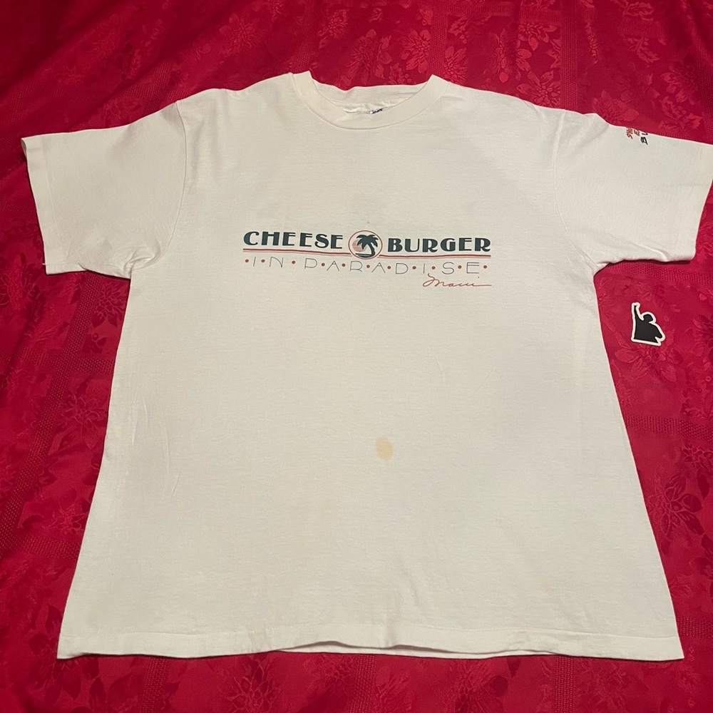 Cheeseburger In Paradise Front Street Lahaina Single Stitch Made In USA Maui VTG